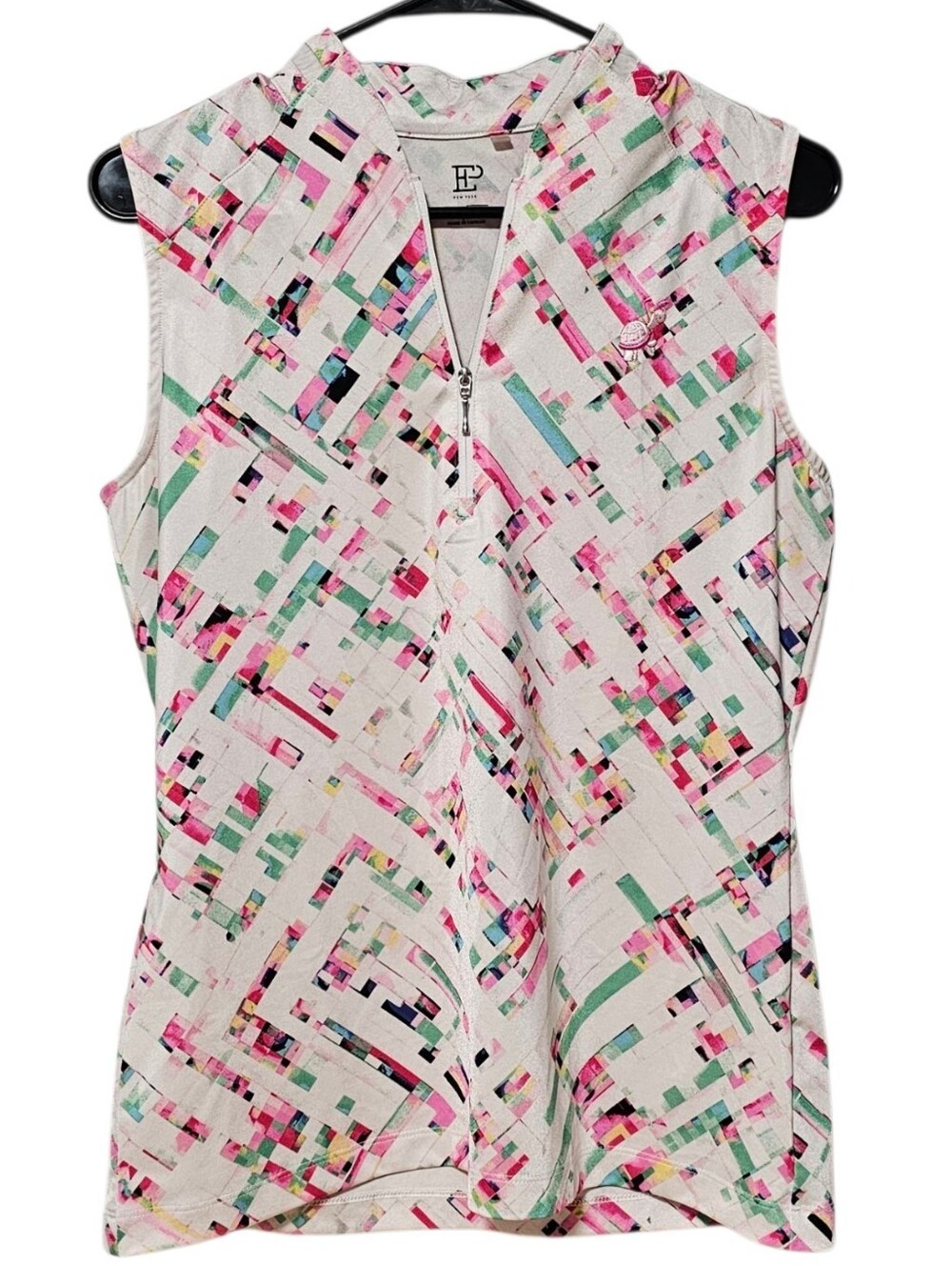 EP New York Women's Sleeveless Performance Poly Blend Quarter Zip Size M
